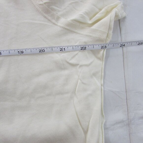 Cruel Denim Women's XL Short Sleeve Crop Cowboy Fence Graphic T-Shirt Cream - Picture 3 of 5